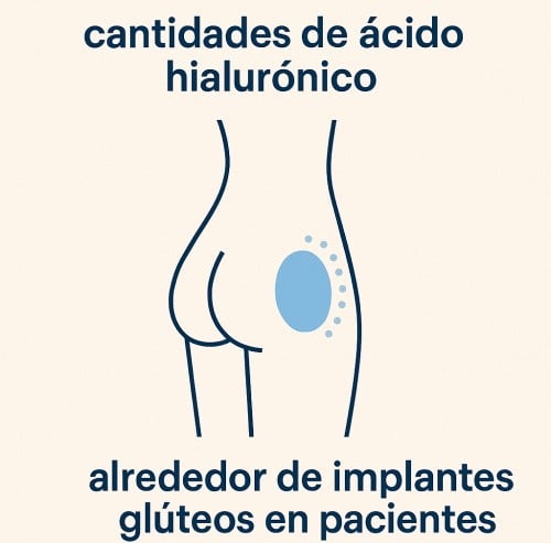 Refinamiento con pequeñas cantidades de ácido hialurónico alrededor de implantes glúteos en pacientes muy delgadas