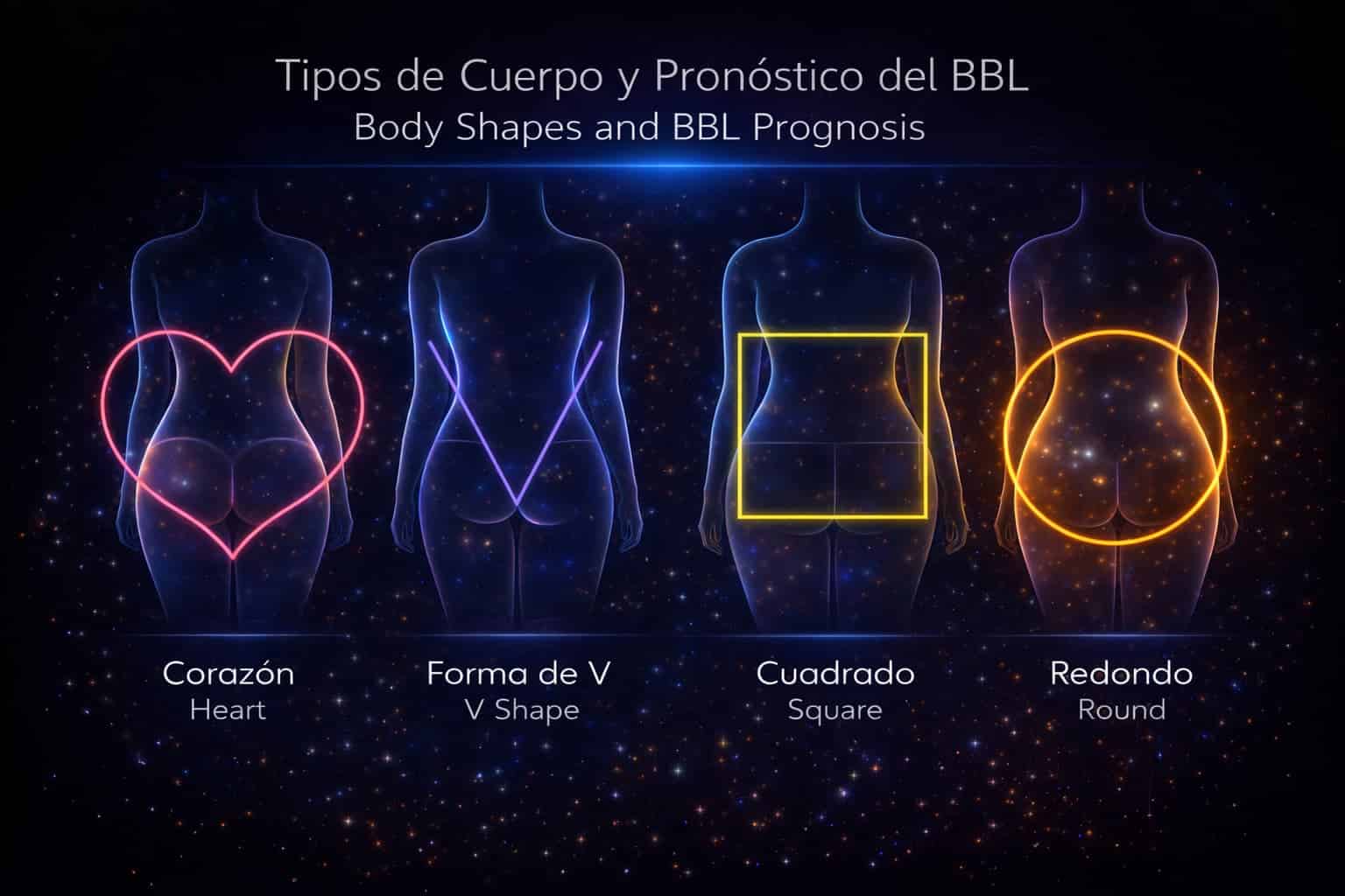 Corrección del triángulo invertido en BBL: cintura más estrecha y cadera más dominante
