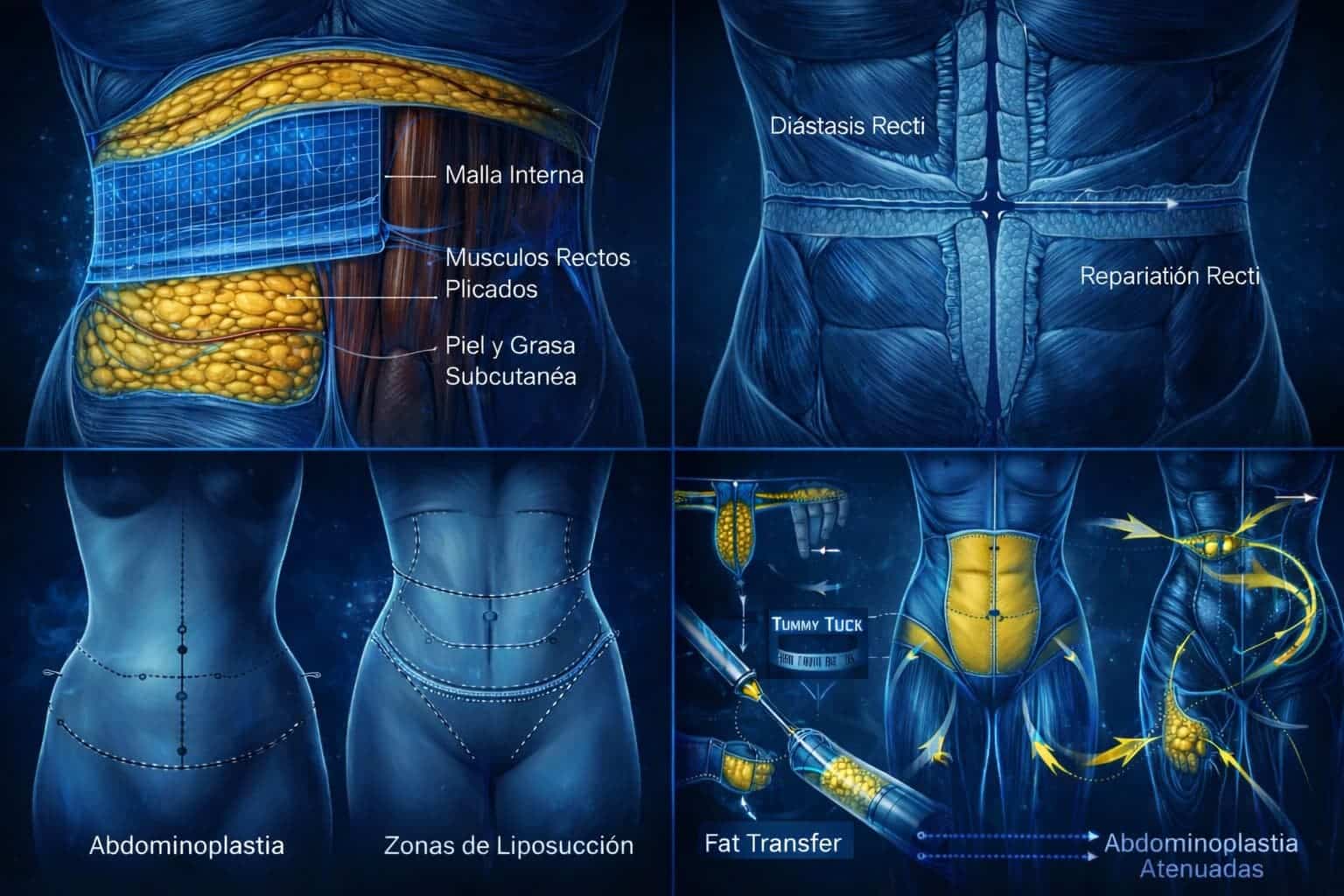 Abdominoplastia reforzada con malla Inner Corset y contorneado corporal