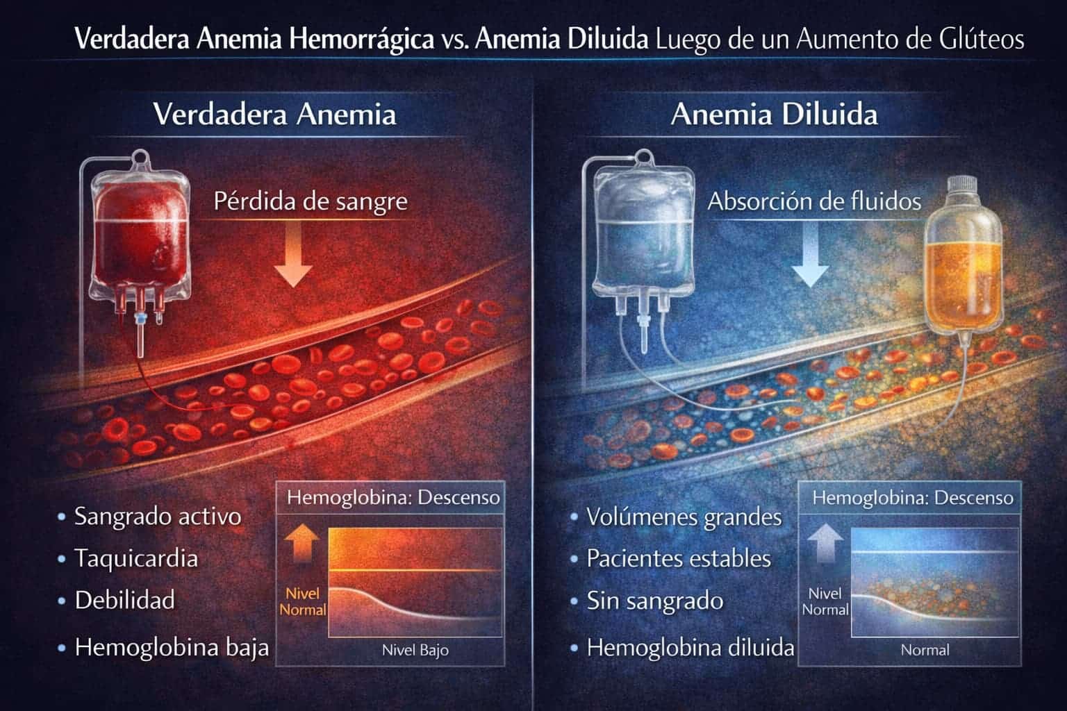 Aumento de glúteos brasileño y anemia